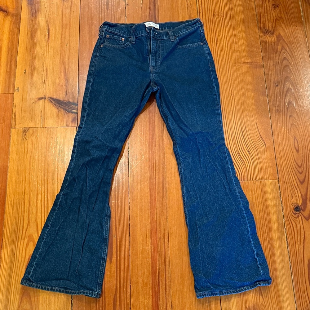 Abercrombie & Fitch Dark Blue Flare Jeans